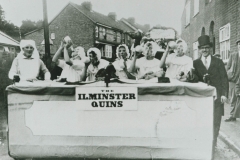 002643 Winning carnival entry 'The Ilminster Quinns' (the Dionne Quins born in Canada in 1934 were the inspiration for the 'The Ilminster Quinns') featuring Reg Randall, Tom Clapp, Den Parker, Cliff White, Bill Broughton, Don Coombes and Ern White 1934