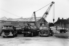 002998 M S Small lorries with a 60ft long load c1965