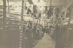 003455 Dowlish Ford mill interior decorated for the coronation 1937