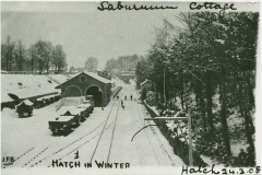 000917 Hatch Beauchamp Railway Station in winter 1908