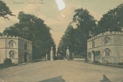 000403 Lodge Houses (known as the Threepenny bit houses) at entrance to Dillington Estate c1900