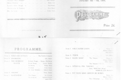 000693 Copy of the programme for the show Silver Lining at the Ilminster Grammar School gymnasium, written and produced by Ted Cole 1944